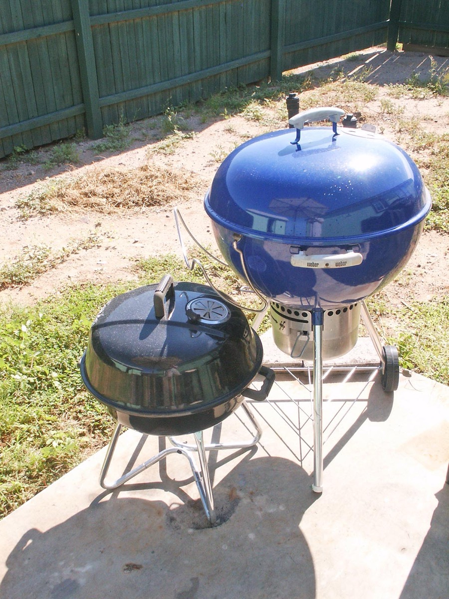 Charcoal grill at work